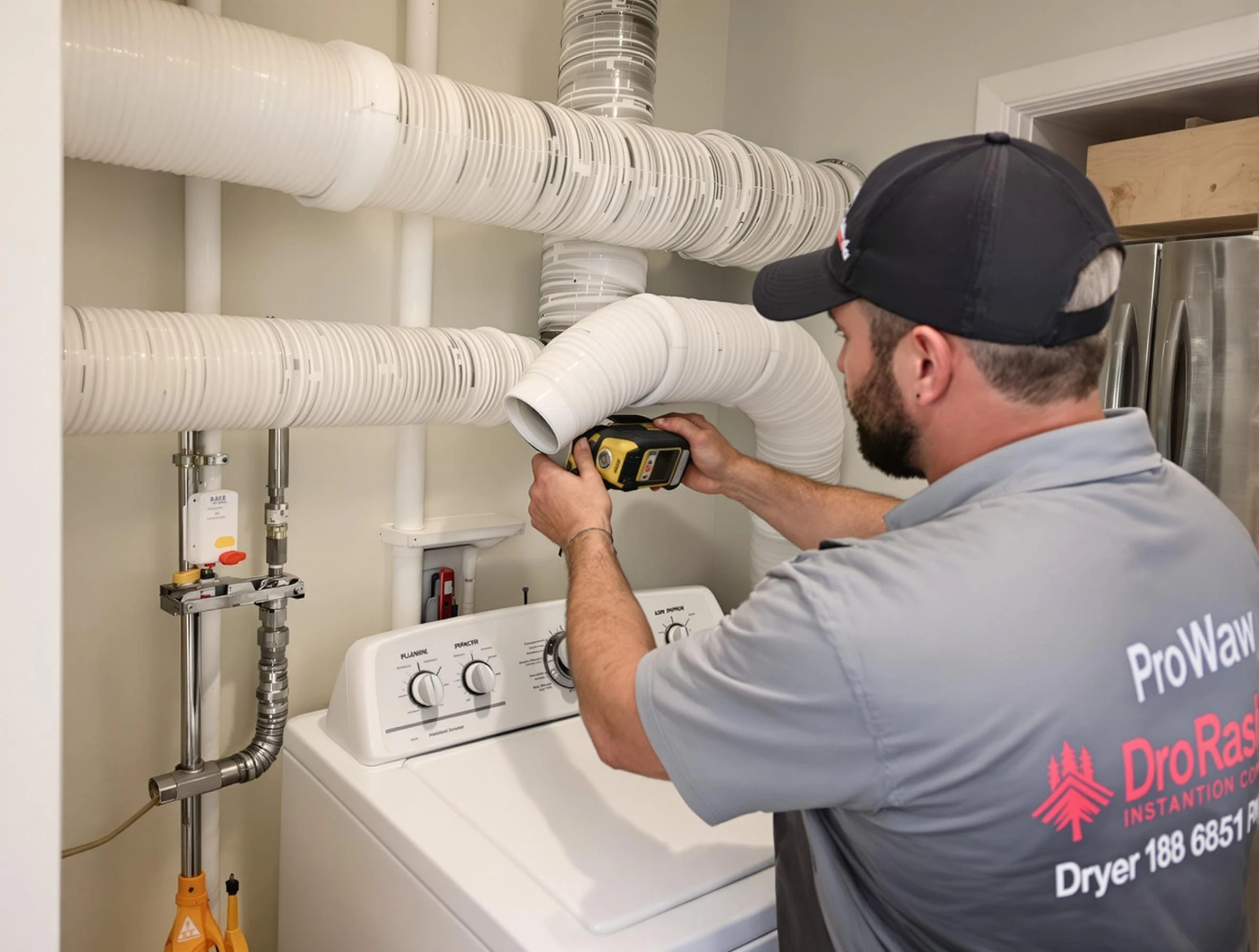 Professional dryer vent hose installation by Edgewater Dryer Vent Cleaning in Edgewater